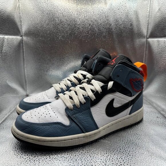 Size 9.5 Nike Air Jordan 1 Mid x Facetasm‎ Fearless White Mens Shoes CU2802-100 main image 8